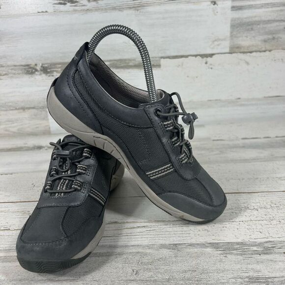 Dansko Womens Mesh Leather Drawstring Sneakers Comfort Shoes Gray‎ Size 36 - Picture 6 of 9